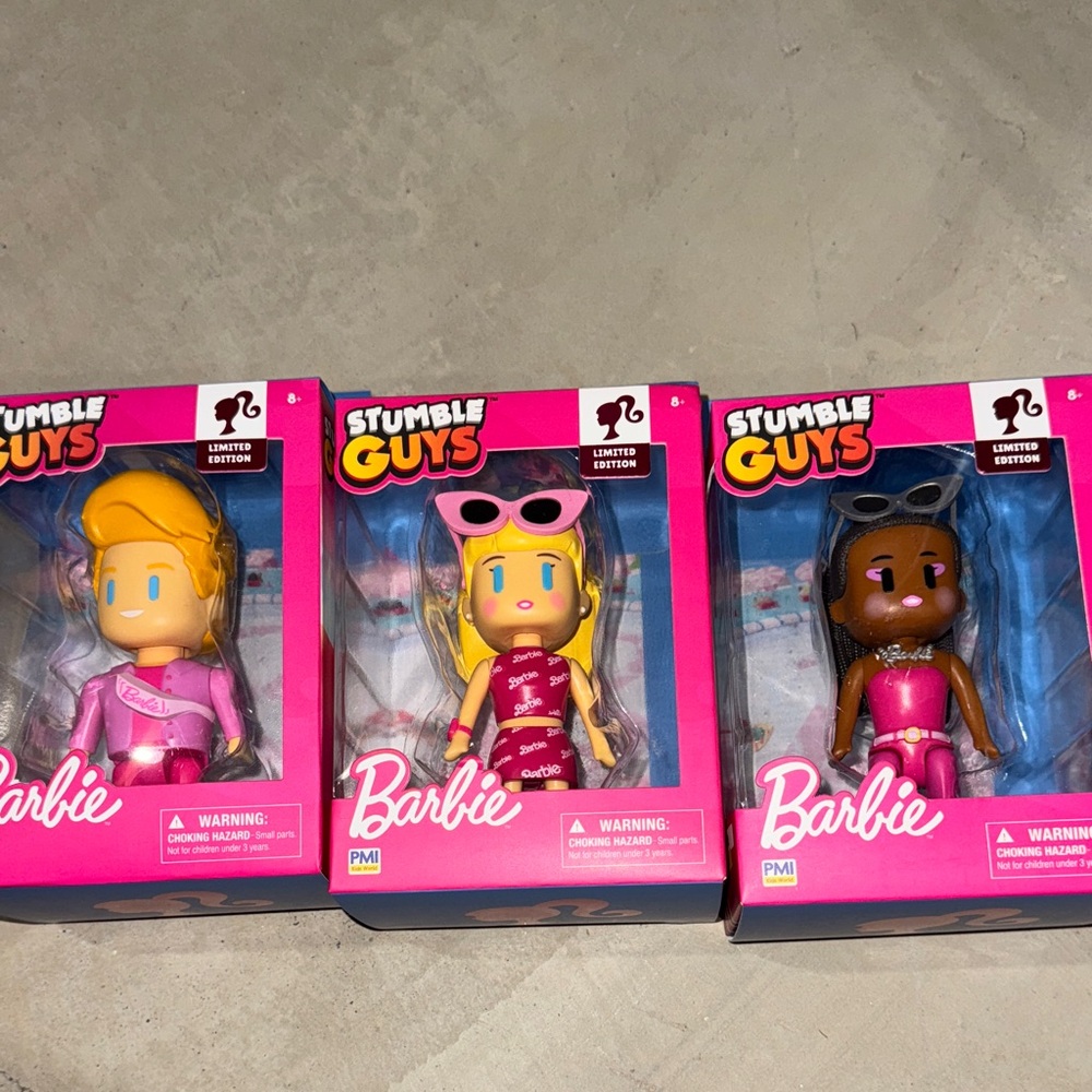 BUNDLE ✨ Stumble Guys X Barbie Action Figures - 3 Pack Window BoxLimited Edition